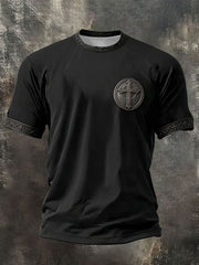 Men's Faith Saint Micheal Printed T-Shirt