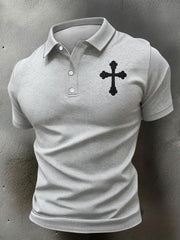 Men's Faith Saint Micheal Printed Casual Tops
