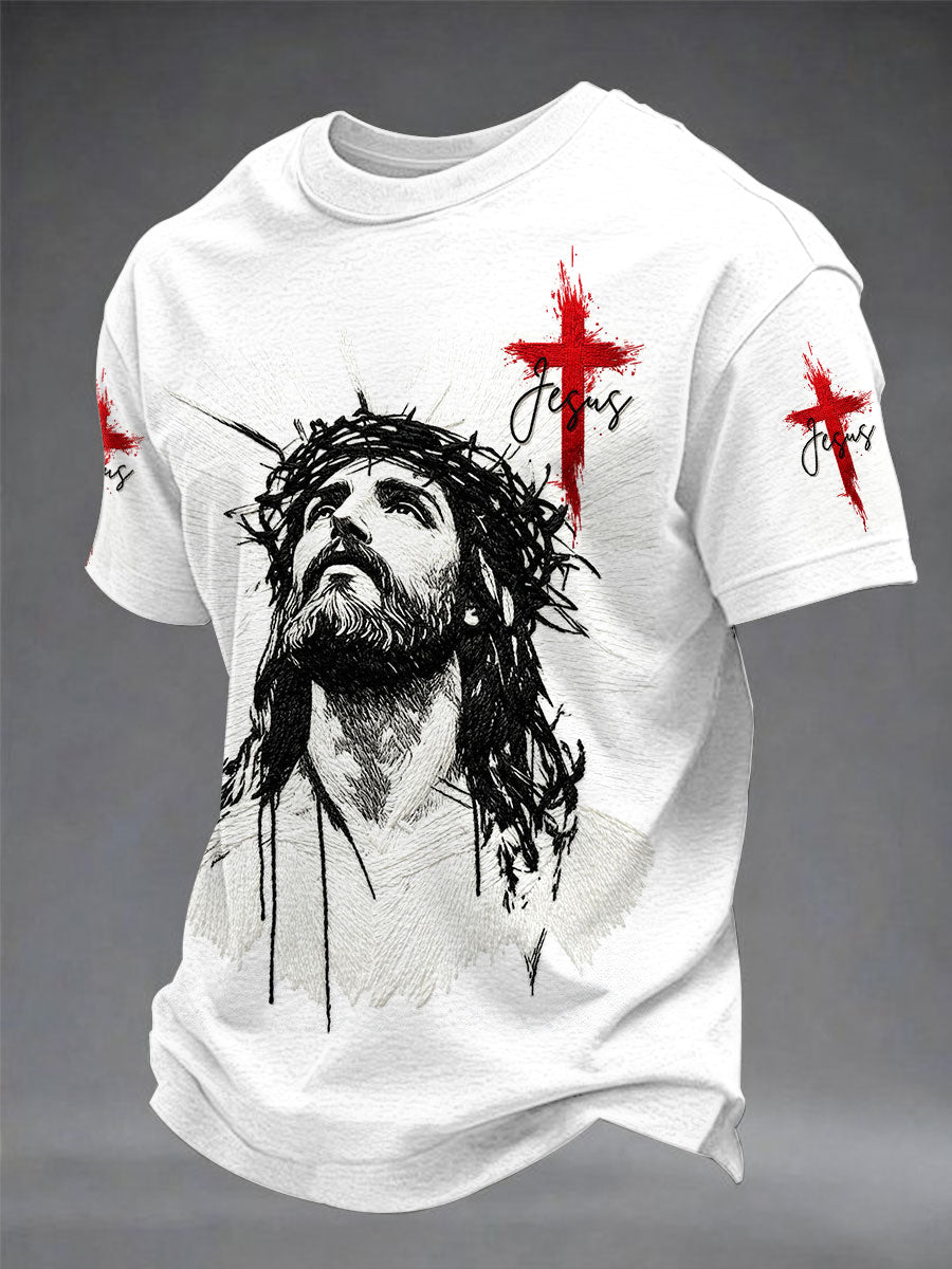 Men's Faith Printed Casual T-shirt