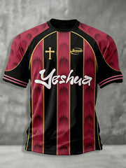 Men's Yeshua Christian  Cross O-neck Short Sleeve T-shirt