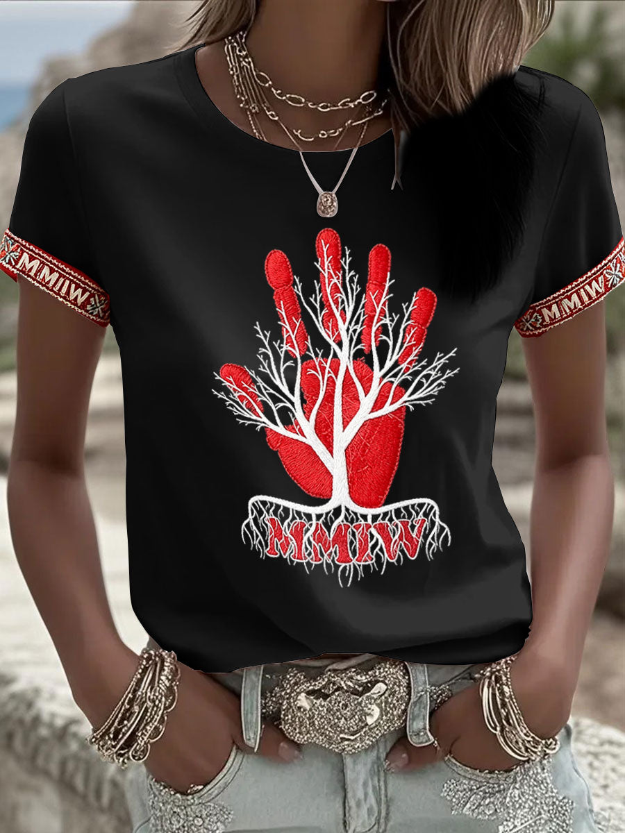 Women's MMIW Print Casual T-Shirt