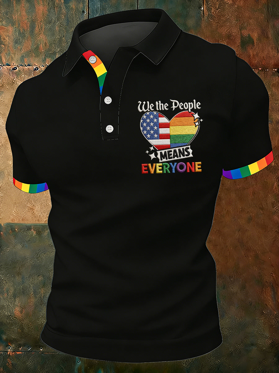 Men's 'We The People Means Everyone' Printed Short Sleeve Top