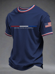 Men's United States Of America Short Sleeves T-shirt