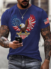 Men's E pluribus unum Printed imitation cotton short-sleeved T-shirt