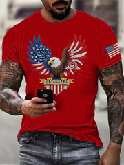 Men's E pluribus unum Printed imitation cotton short-sleeved T-shirt