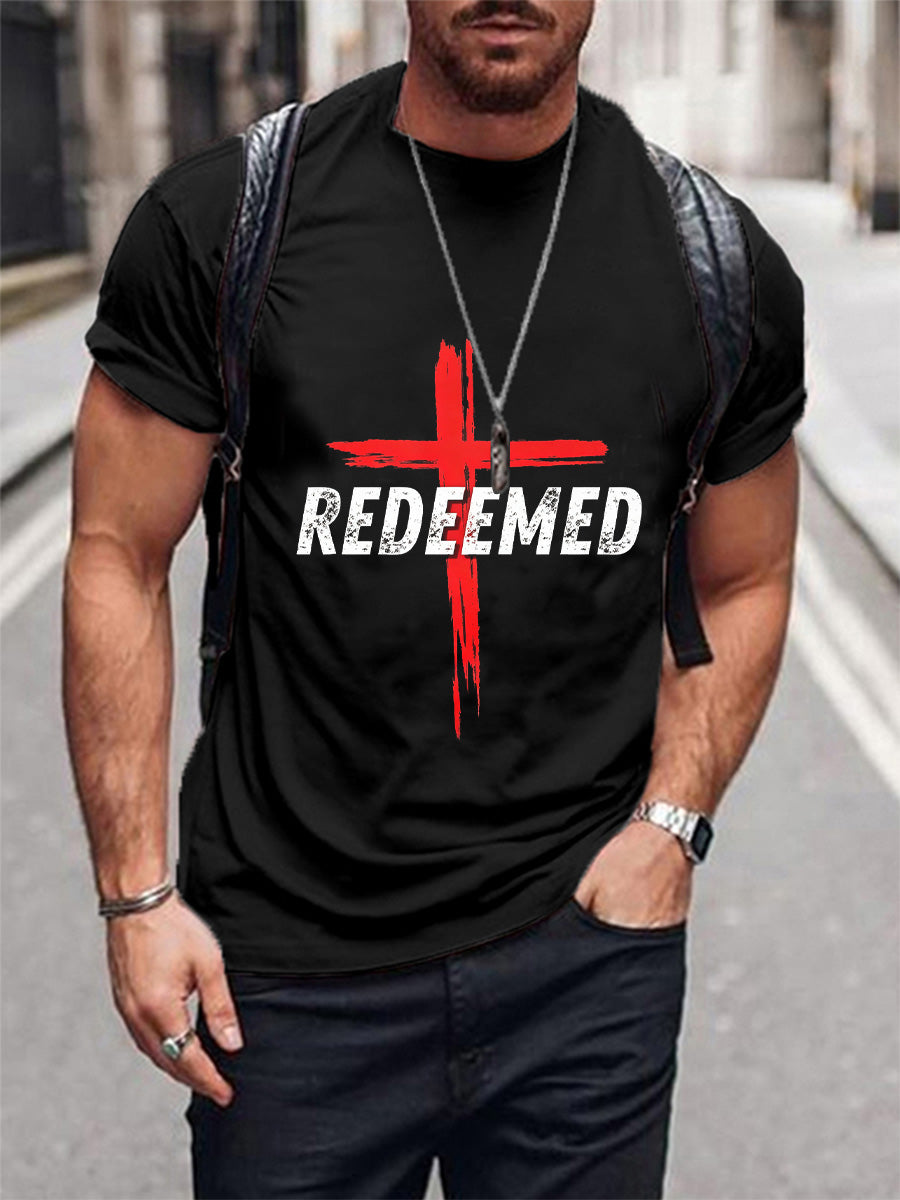 Men's Christian Cross Print Tee