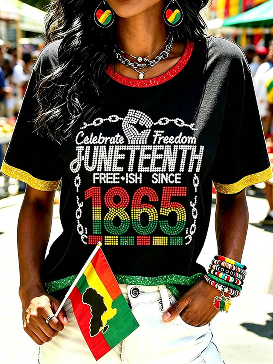 Women's Juneteenth Print Casual Tee
