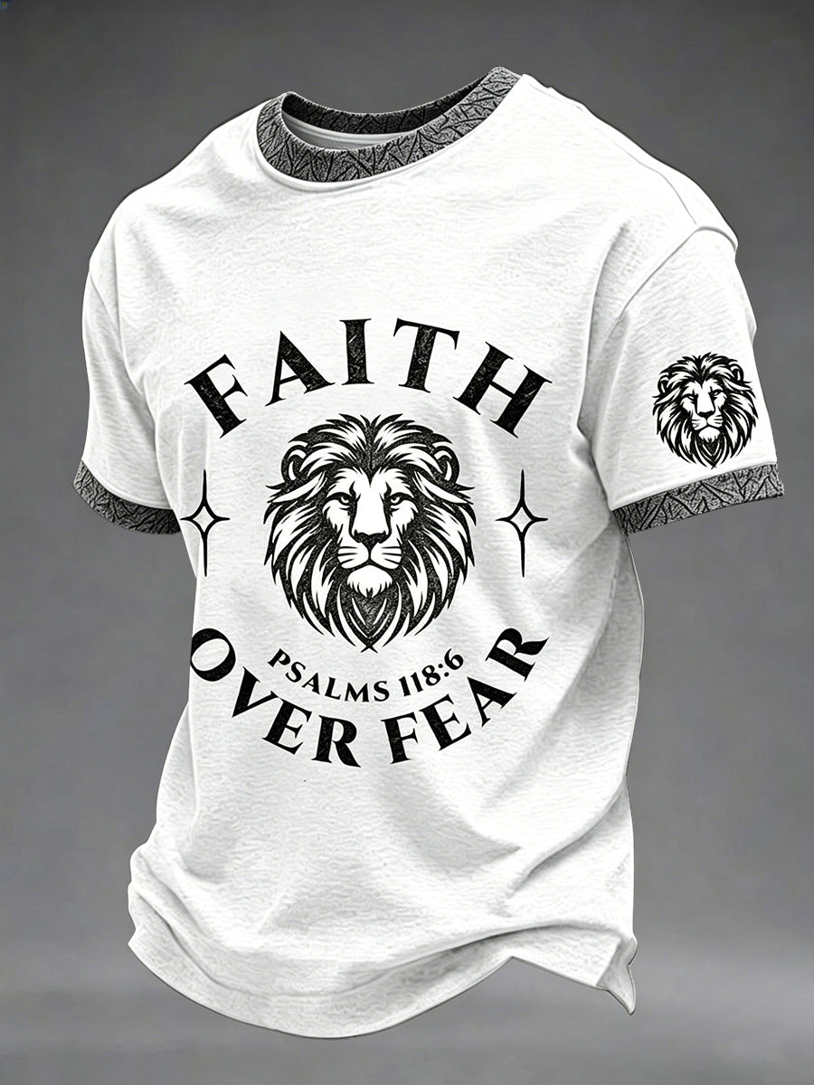 Men's Faith Over Fear Print Tee