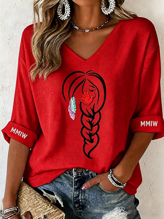 Women's MMIW V-Neck T-Shirt