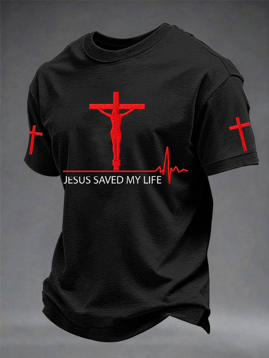 Men's Jesus Saved My Life Print Tee