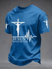 Men's Jesus Saved My Life Print Tee