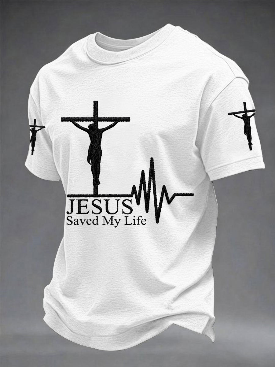 Men's Jesus Saved My Life Print Tee