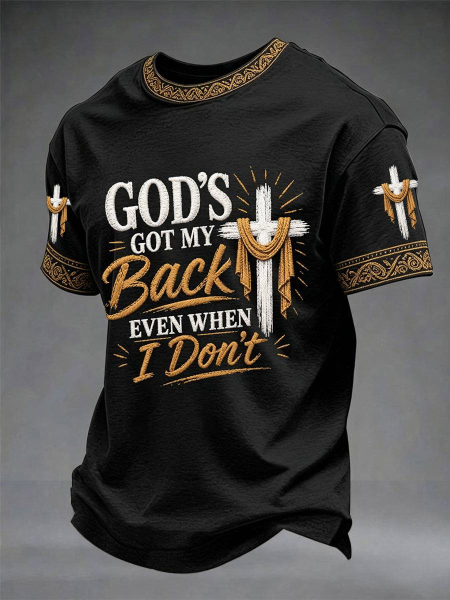 Men's Christian Cross Print Tee