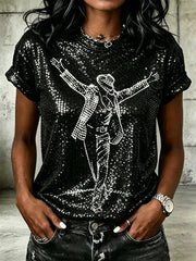Women's Pop Music Inspired Printed T-shirt