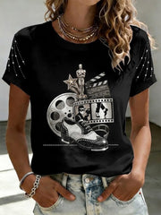 Women's Pop Music Inspired Printed T-shirt