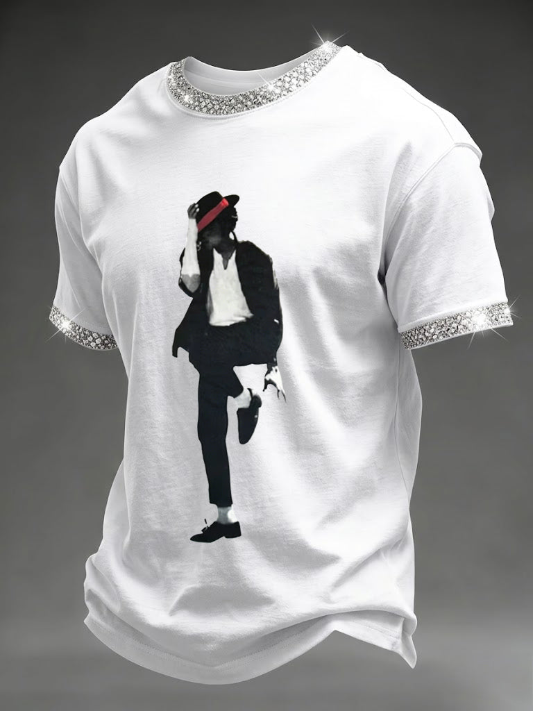Men's Pop Music Inspired Printed T-shirt