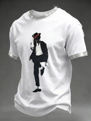 Men's Pop Music Inspired Printed T-shirt