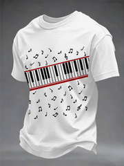 Men's Piano Notes Short Sleeves T-shirt