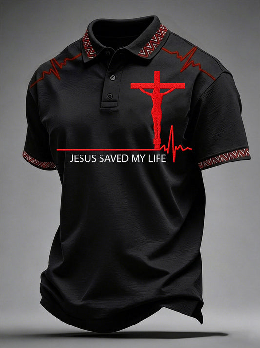 Men's Jesus Saved My Life Print Tee