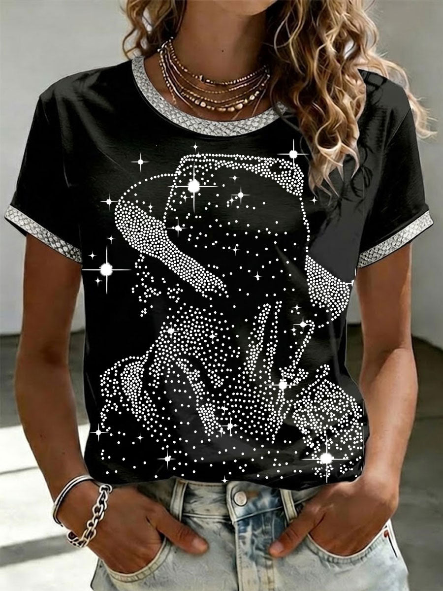 Women's King Of Pop Printed T-shirt