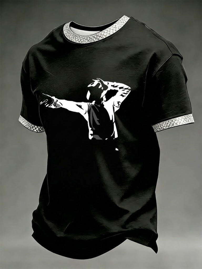 Men's King Of Pop Printed T-shirt