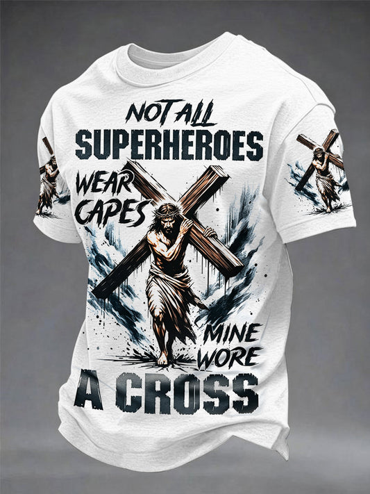 Men's Christian Cross Print Tee