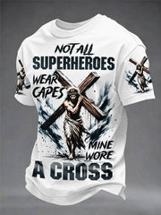 Men's Christian Cross Print Tee