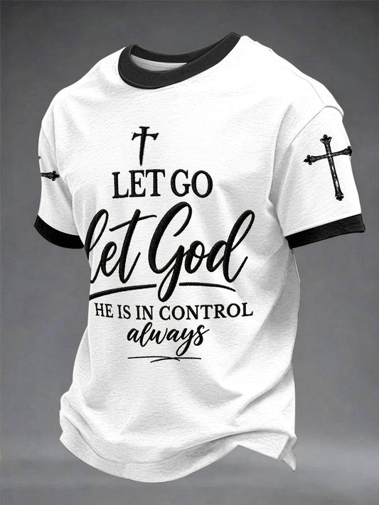 Men's “Let Go,Let God”short sleeves t-shirt
