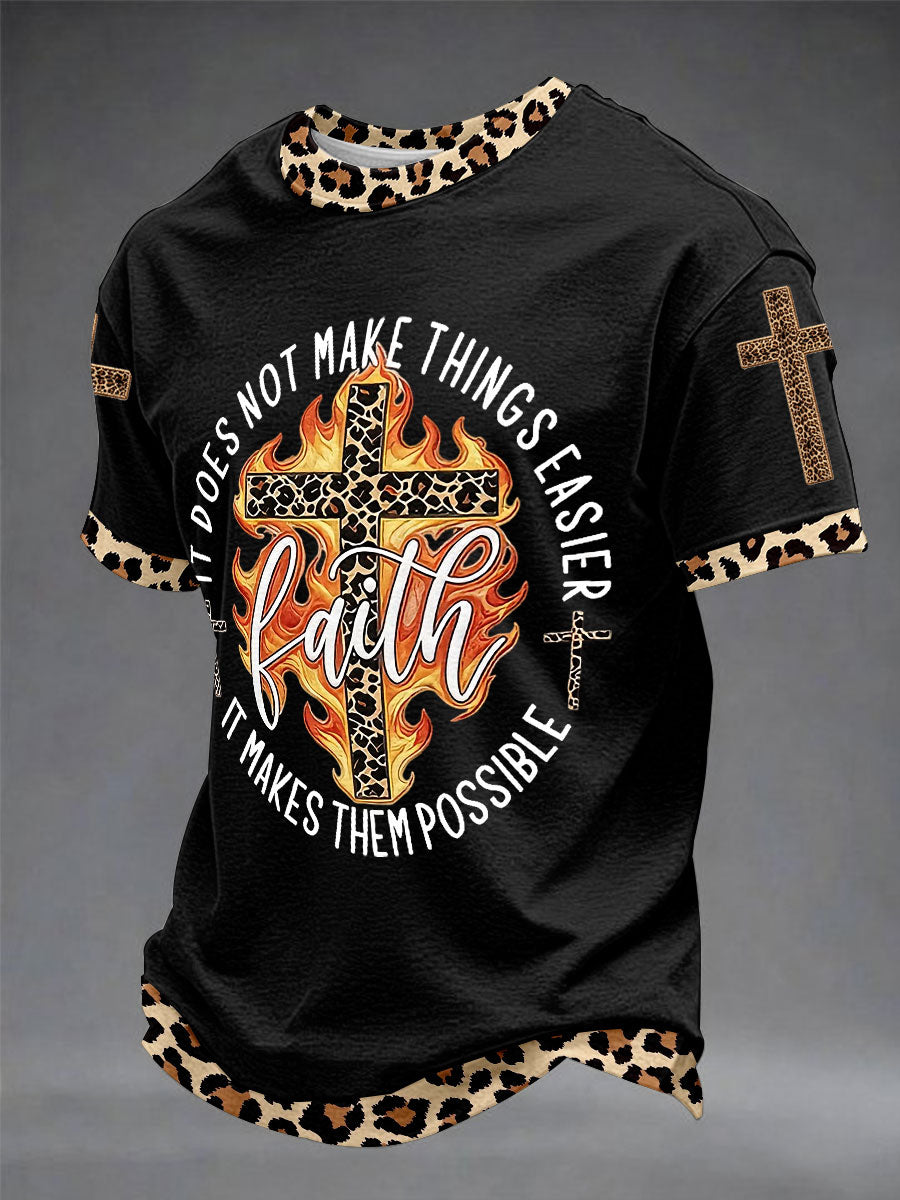 Men's Faith Unisex Casual Short-Sleeve T-Shirt