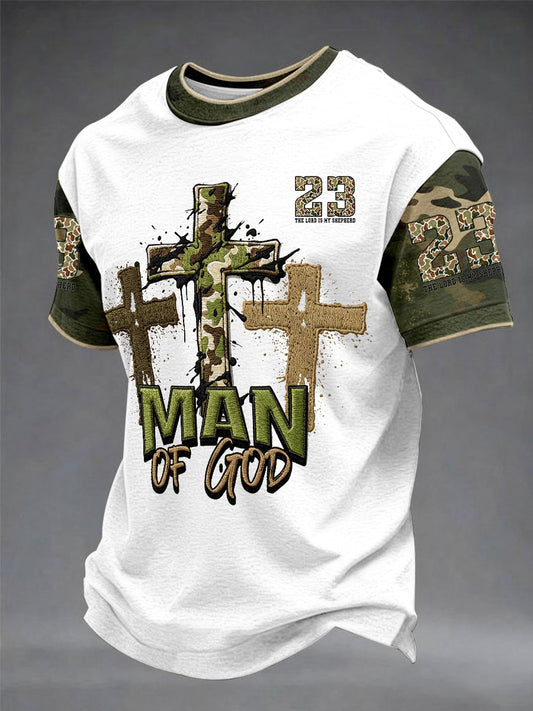 Men's"Man Of God" Faith Unisex Casual Short-Sleeve T-Shirt