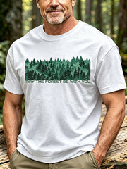 Men's May The Forest Be With You Print T-shirt