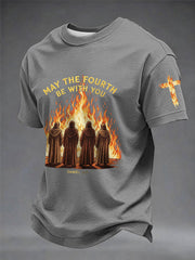 Men's May The Fourth Be With You Movie Inspired Faith T-shirt