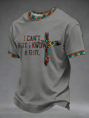 Men's "I Can't But I Know A Guy" Printed Casual T-Shirt