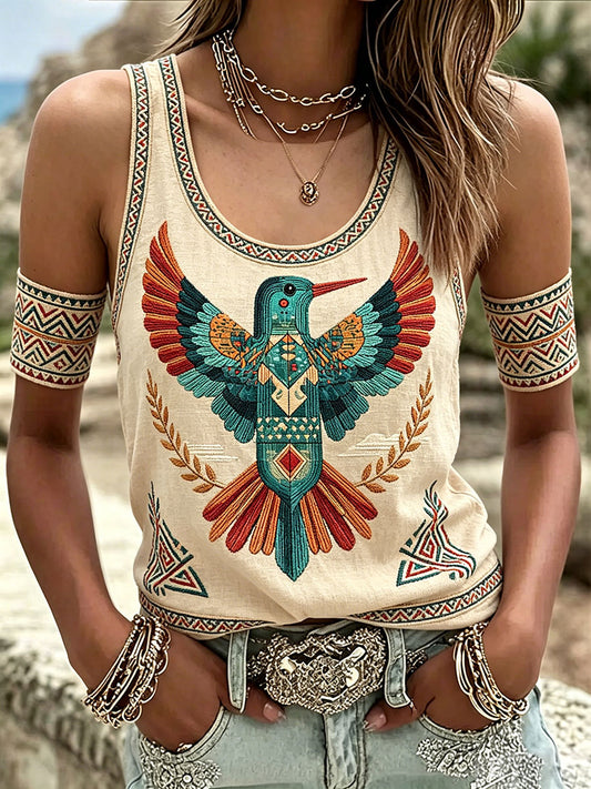 Women's Native Hummingbird Art Vests (No Arm Accessories)