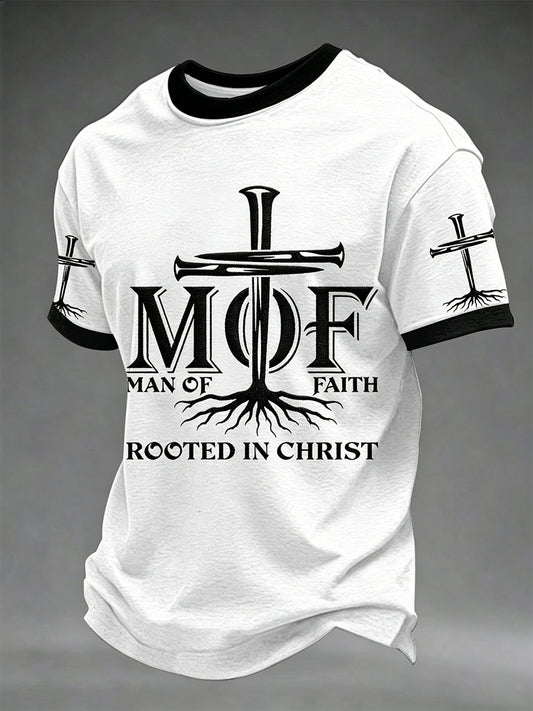 Men's Christian Cross Print Tee