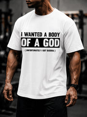 Men's Christian GYM Print Short Sleeves T-shirt