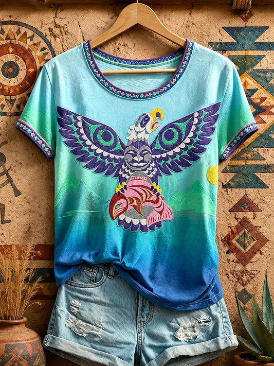 Women's Native Eagle Art T-Shirts