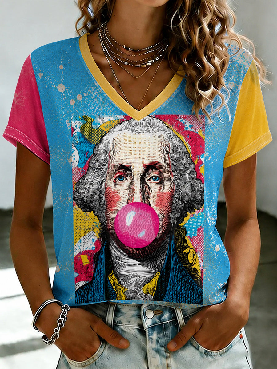 Women's Funny 4th Of July Founding Father T-shirt