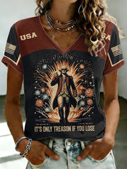Women's Funny 4th Of July Founding Father T-shirt