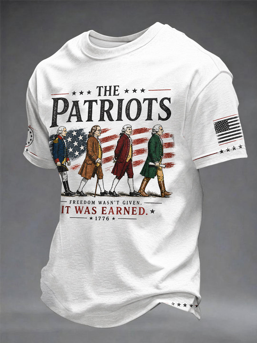Men's Funny 4th of July Print T-shirt