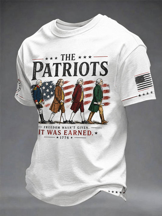 Men's Funny 4th of July Print T-shirt