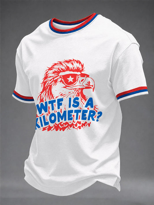 Men's Funny 4th of July Print T-shirt