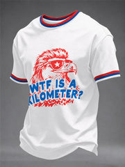 Men's Funny 4th of July Print T-shirt