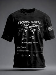 Men's Funny 4th of July Print T-shirt