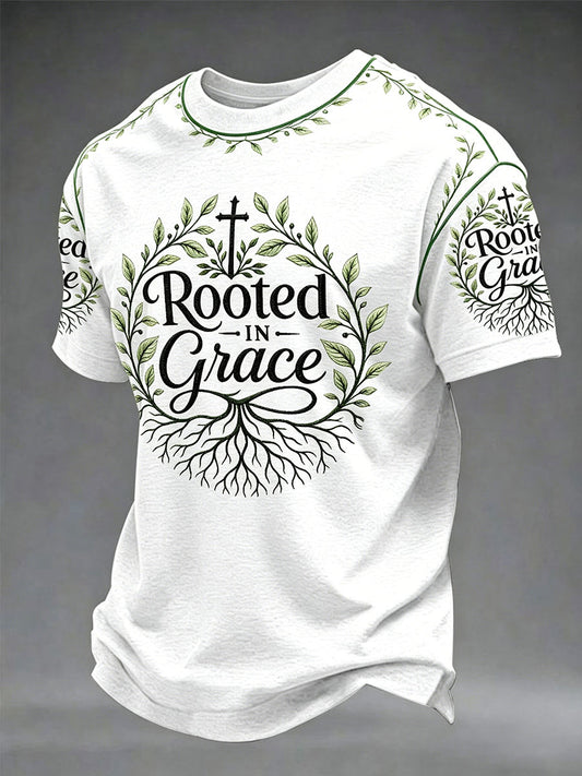 Men's “Rooted In Grace”Faith Casual Unisex T-Shirt