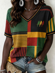 Women's Reggae V-Neck T-Shirt