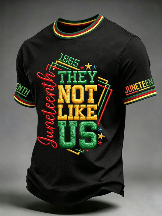 Men's Juneteenth They Not Like Us Since 1865 Print Casual Tee