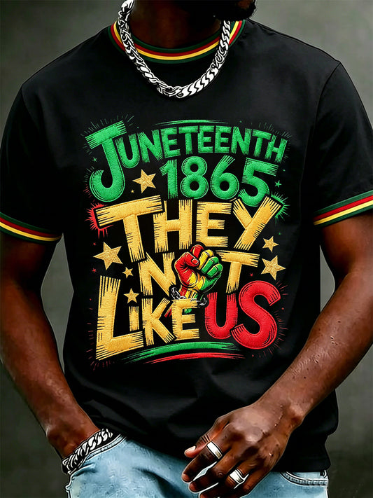 Men's Juneteenth They Not Like Us Since 1865 Print Casual Tee