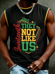 Men's Juneteenth They Not Like Us Since 1865 Print Casual Vest