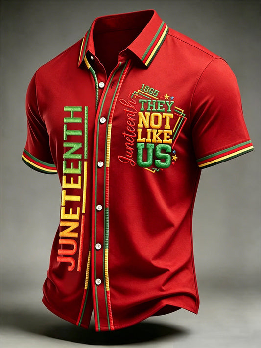 Men's Juneteenth They Not Like Us Since 1865 Print Casual Shirt
